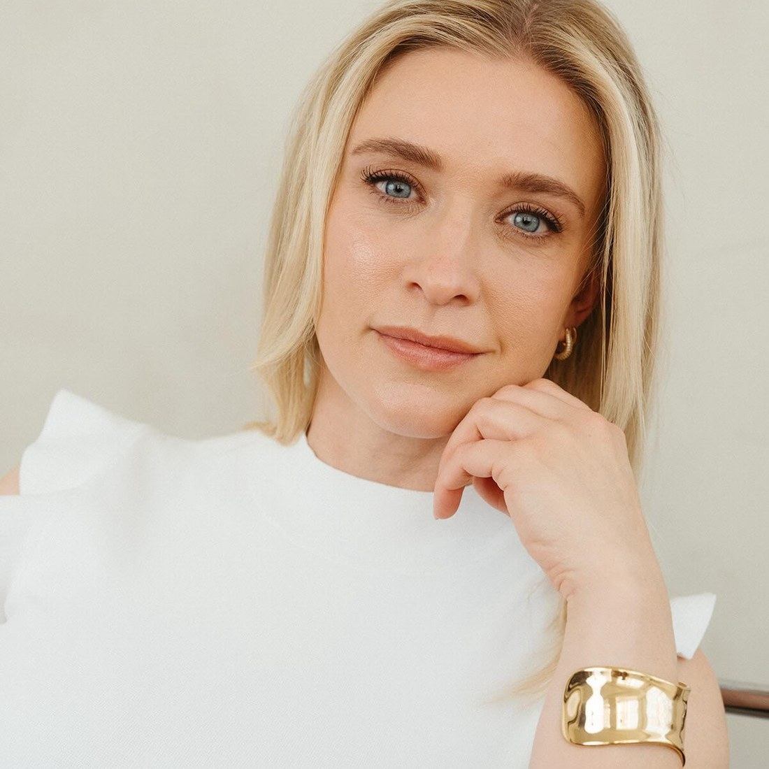 Corporate headshot makeup by Xander Tang, natural glam with luminous skin, Los Angeles