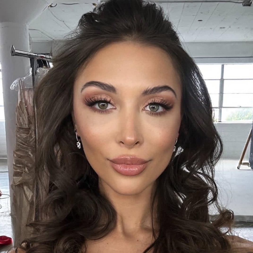 Evening glam makeup by Xander Tang, bronze smoky eye, Los Angeles